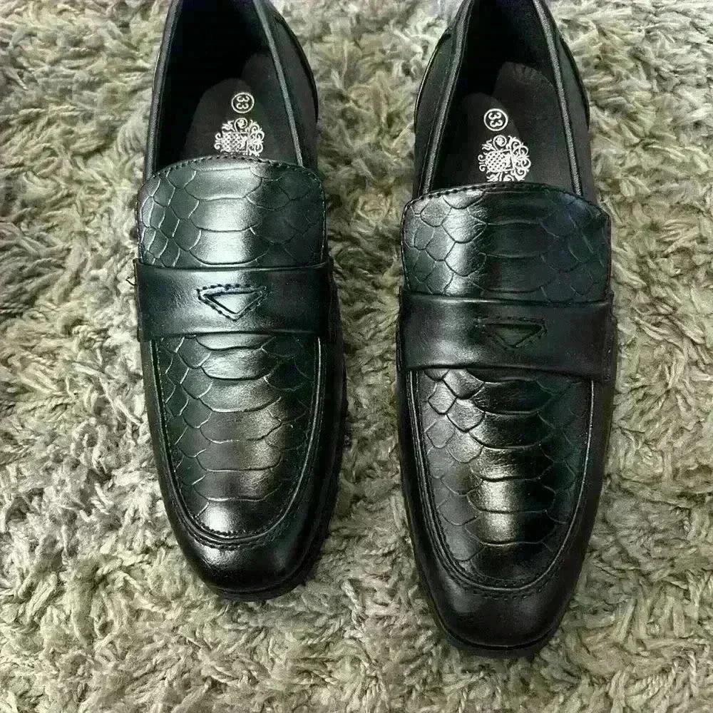 Boy Black Loafers NWB Size 33